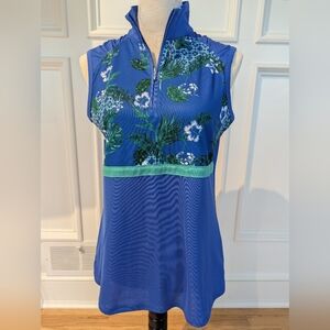 Bermuda Sands NWOT blue and Green Sleeveless Women's Top